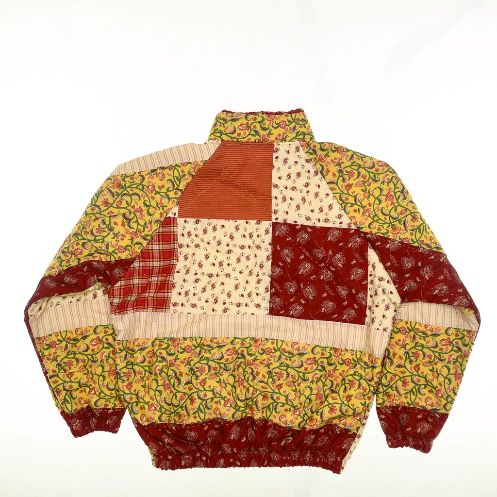Harvest Bloom Classic Quilt Bomber — Cottagecore Patchwork Jacket