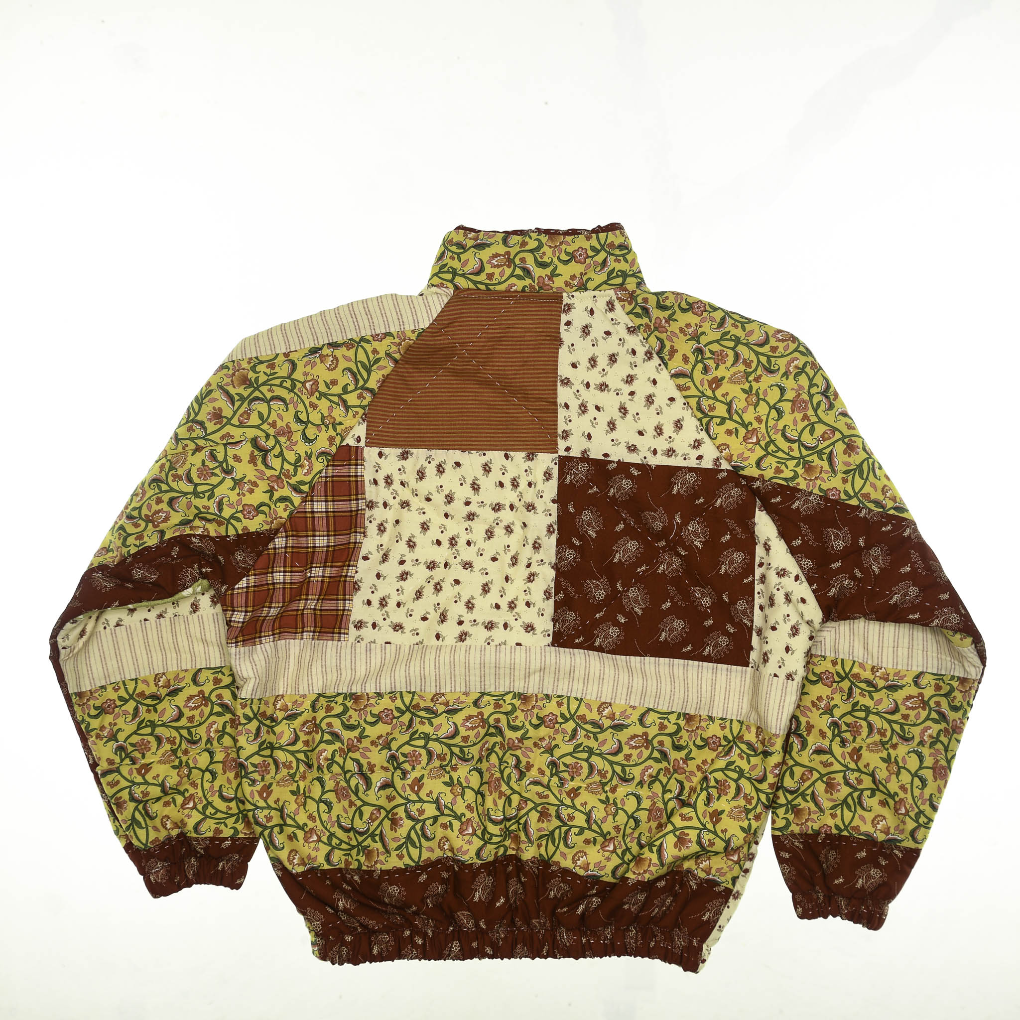 Vintage Patchwork Quilt Bomber Jacket
