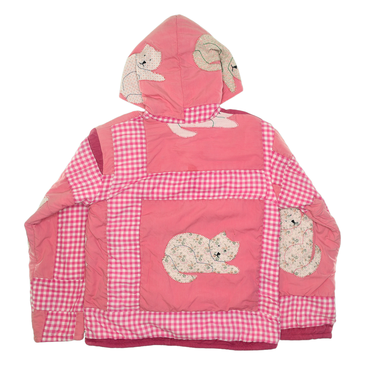 Pink Cat Coastal Nomad Quilt Hoodie