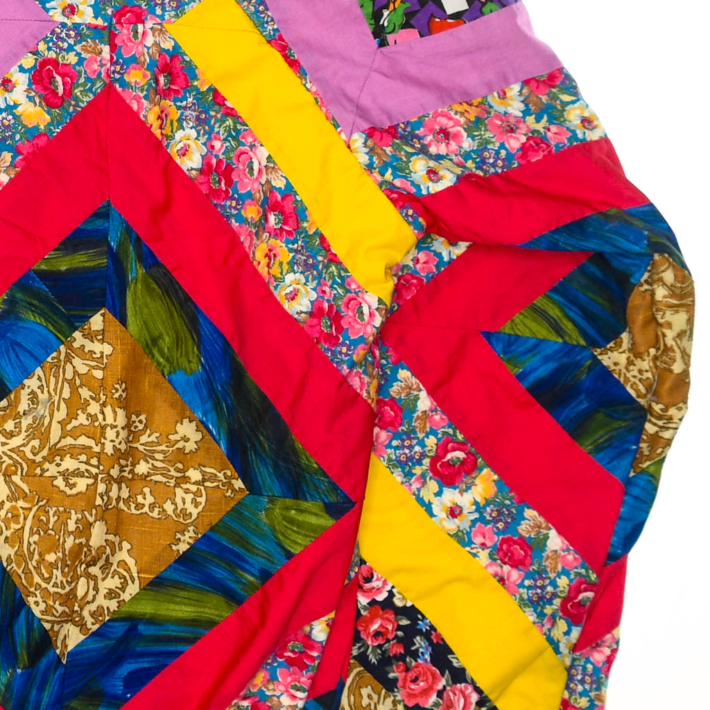 Bright Colorful Quilt Bomber Jacket