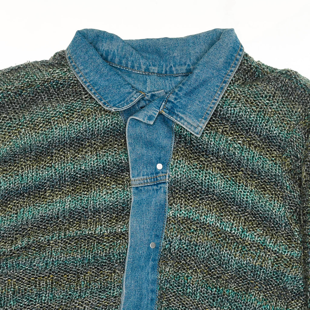 Crochet Reversible Denim Jacket