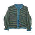 Earth Tone Crochet Reversible Denim Jacket