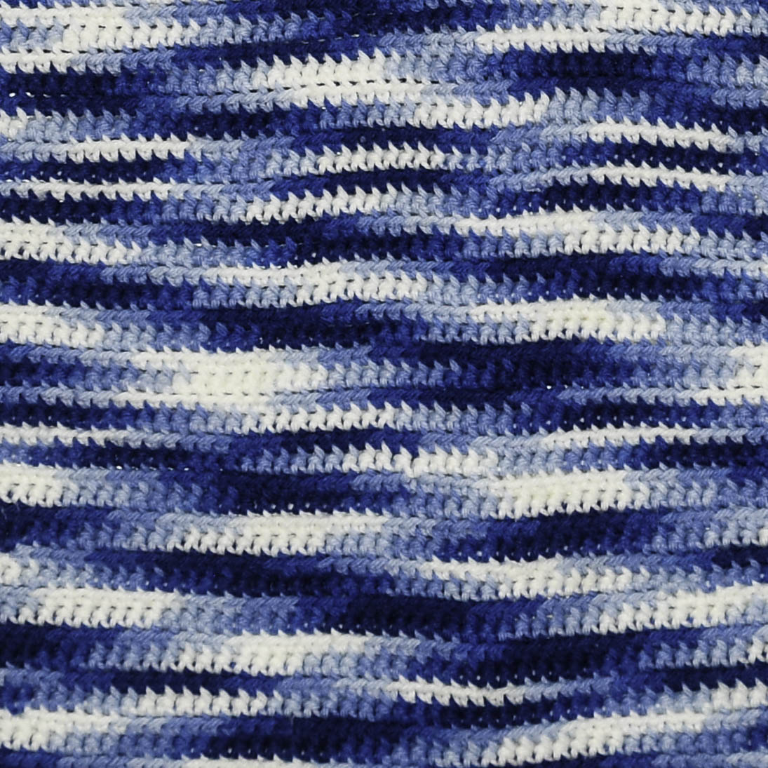 Blue Crochet Collared Button Up