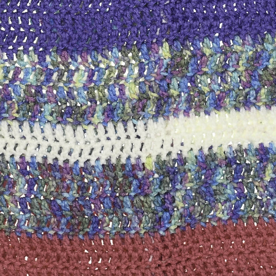 Pink & Purple Crochet Collared Button Up