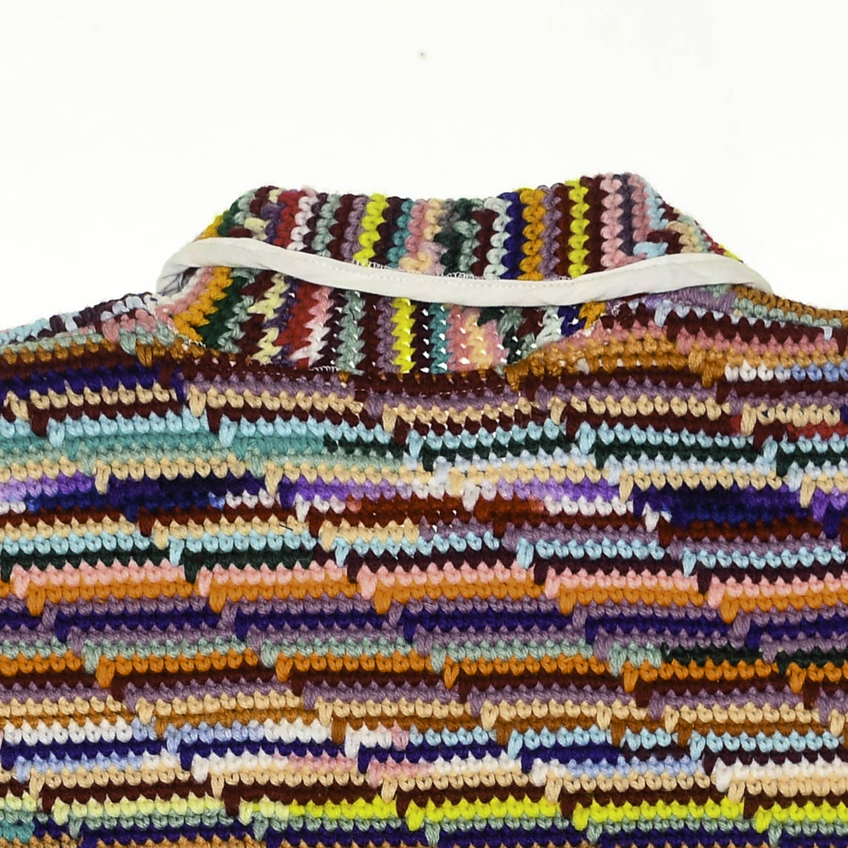 70s Crochet Collared Button Up