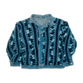 Boho Blue Reversible Crochet Jean Jacket