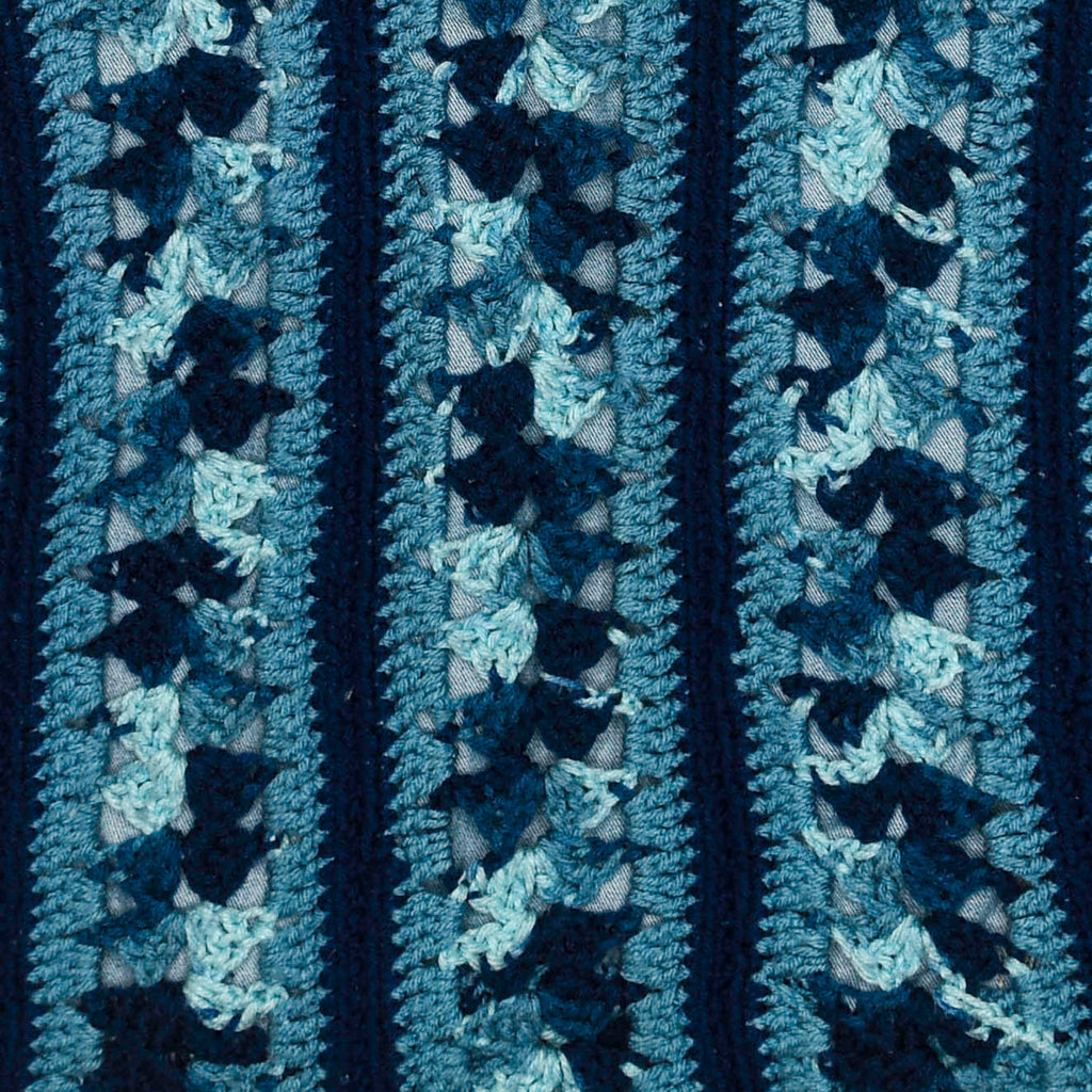 Boho Blue Reversible Crochet Jean Jacket