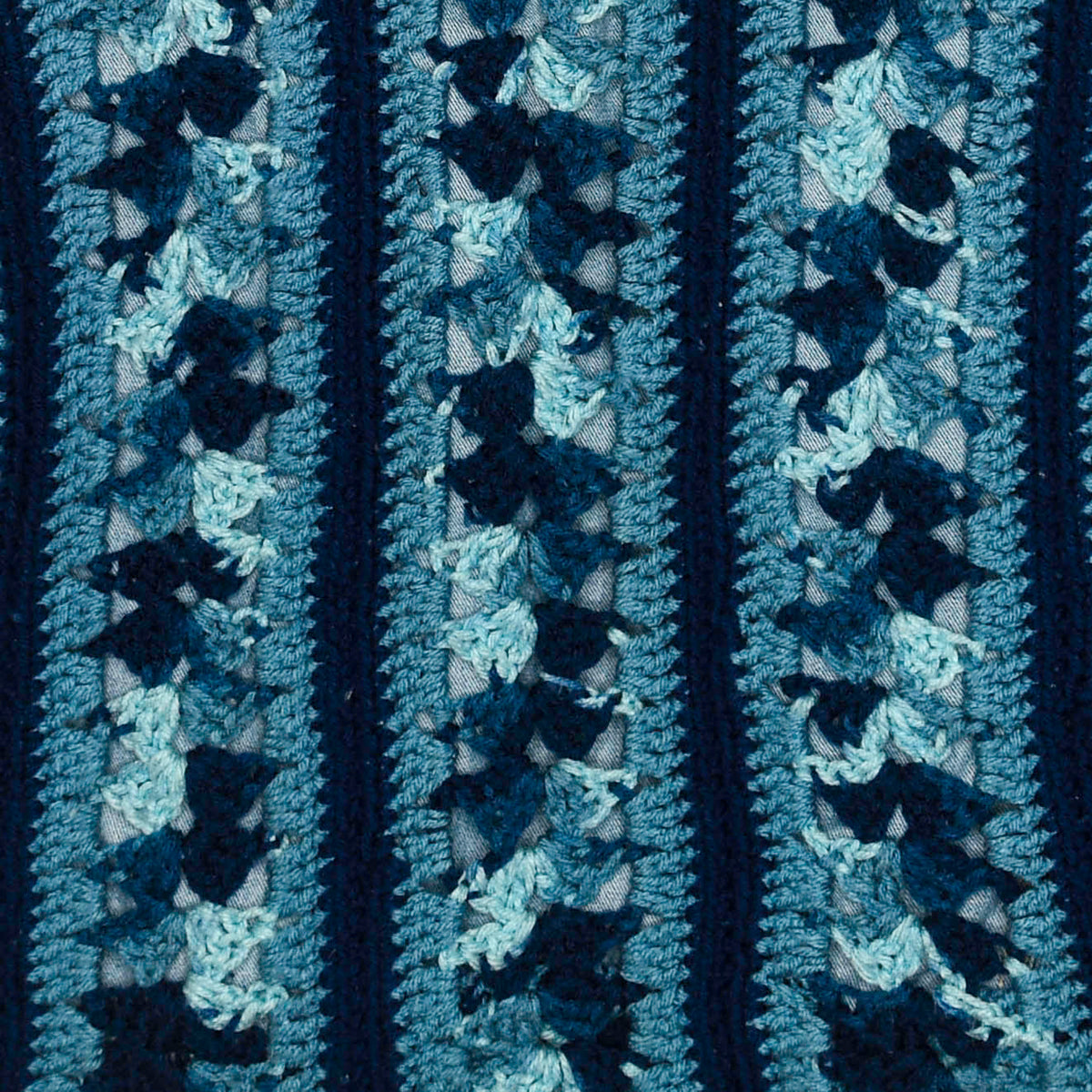 Boho Blue Reversible Crochet Jean Jacket