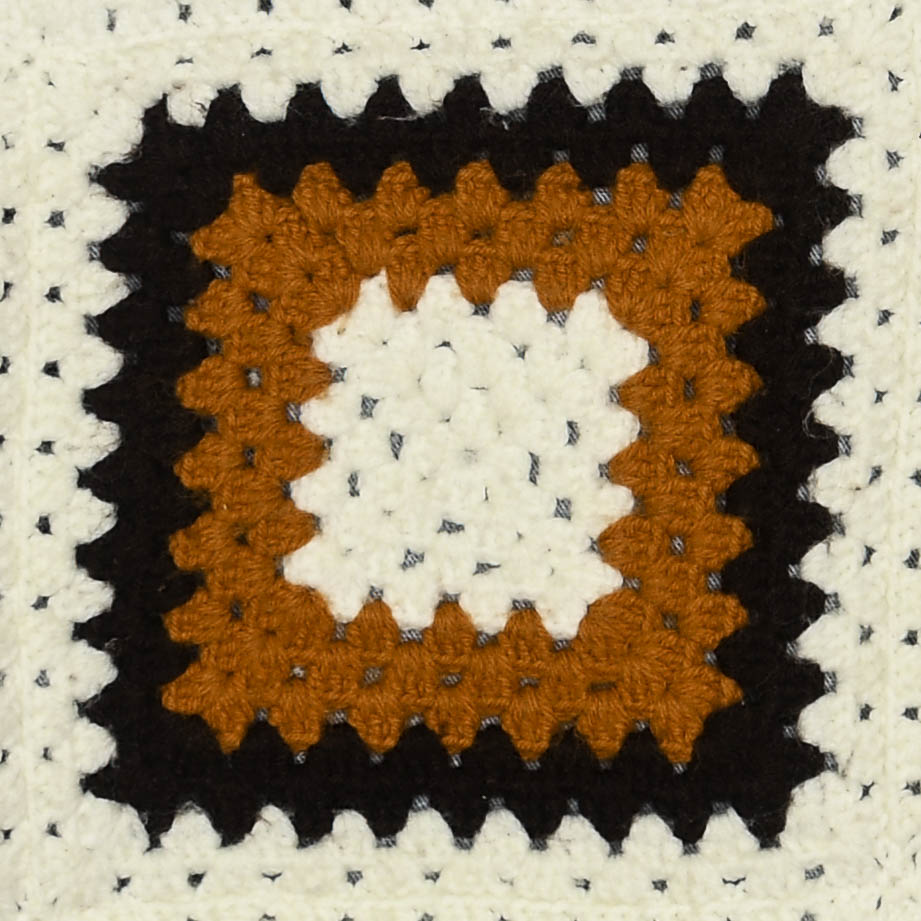 70s Granny Square Crochet Jean Jacket