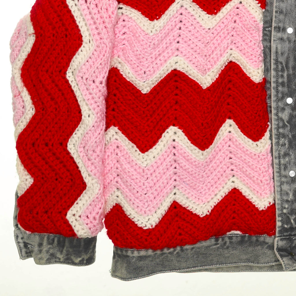 Valentine's Reversible Crochet Denim Jacket