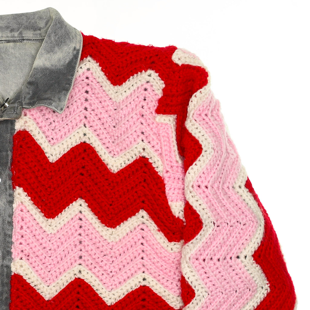 Valentine's Reversible Crochet Denim Jacket