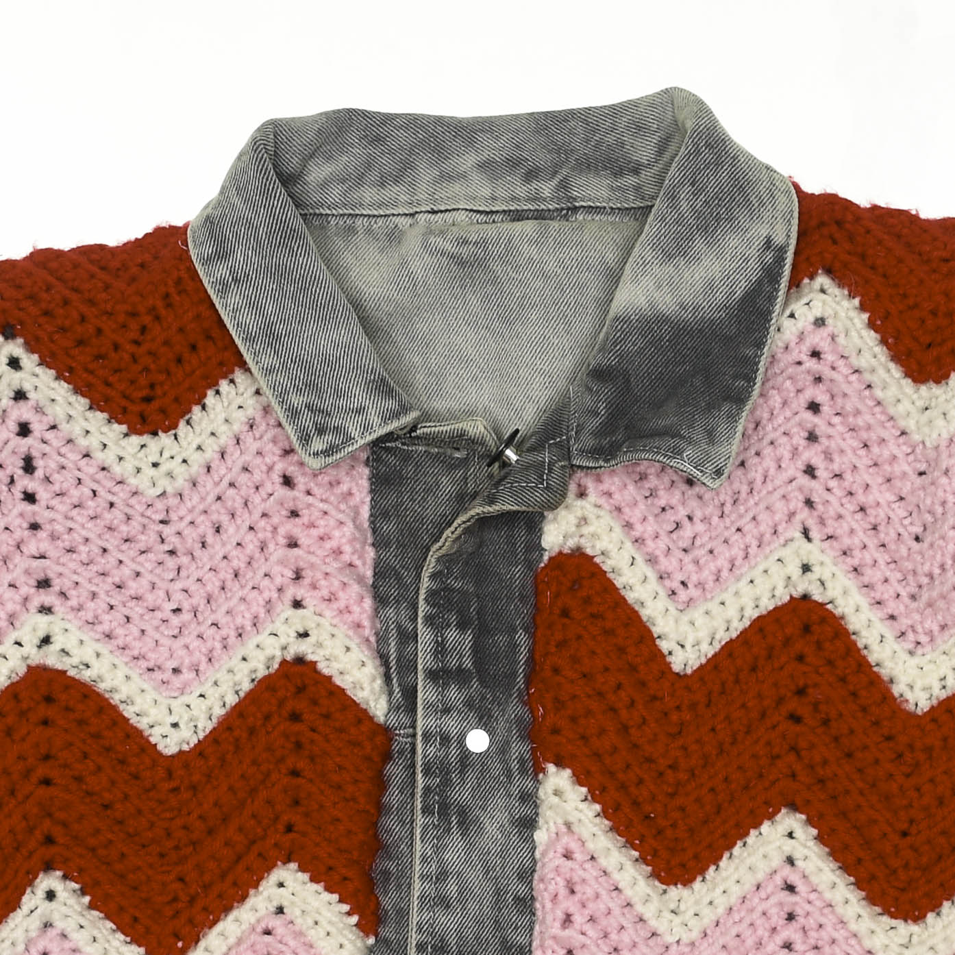 Valentine's Reversible Crochet Denim Jacket