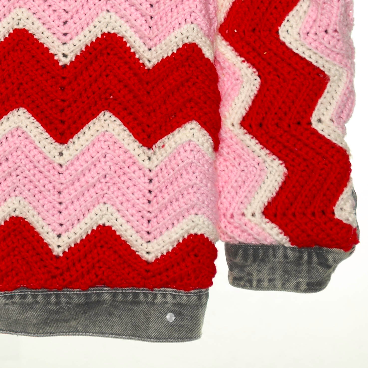 Valentine's Reversible Crochet Denim Jacket