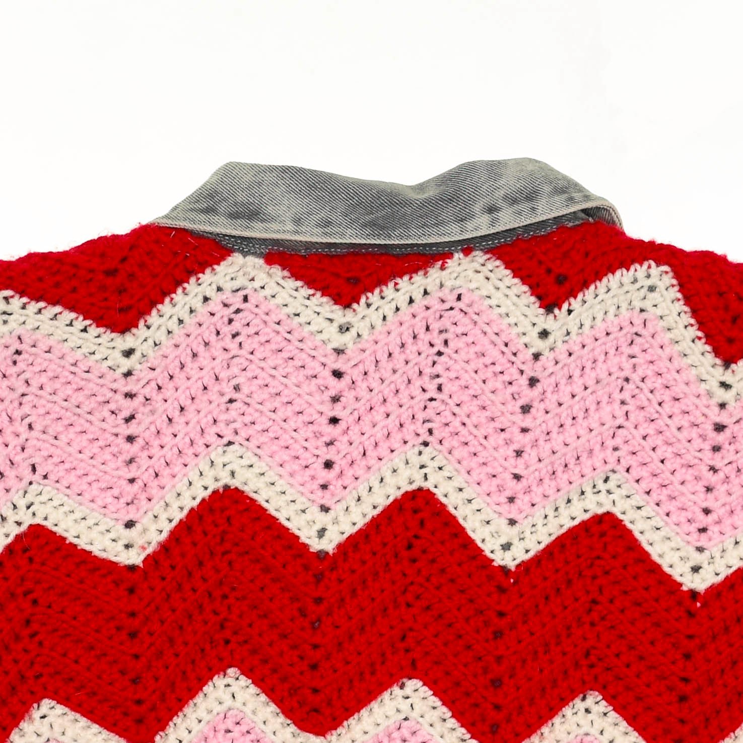 Valentine's Reversible Crochet Denim Jacket