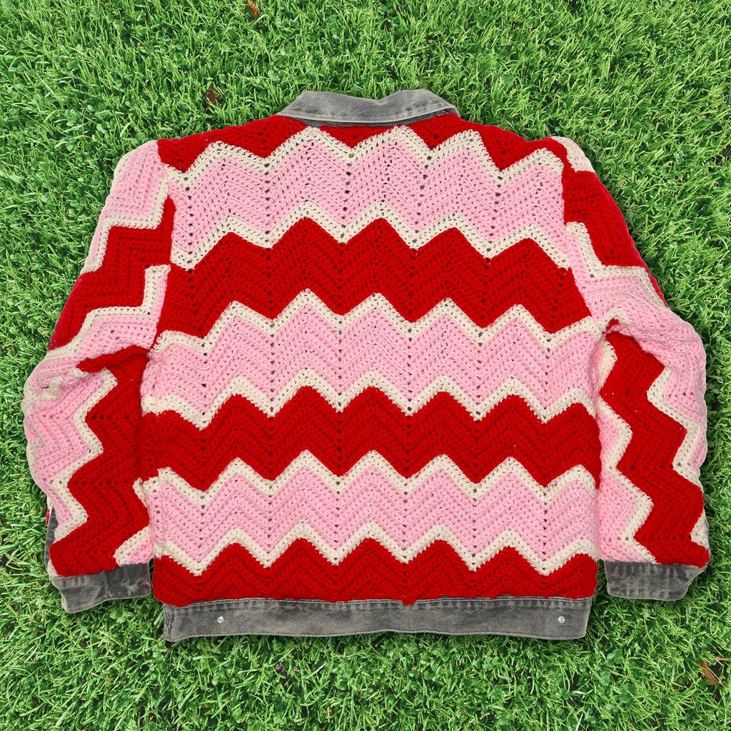 Valentine's Reversible Crochet Denim Jacket