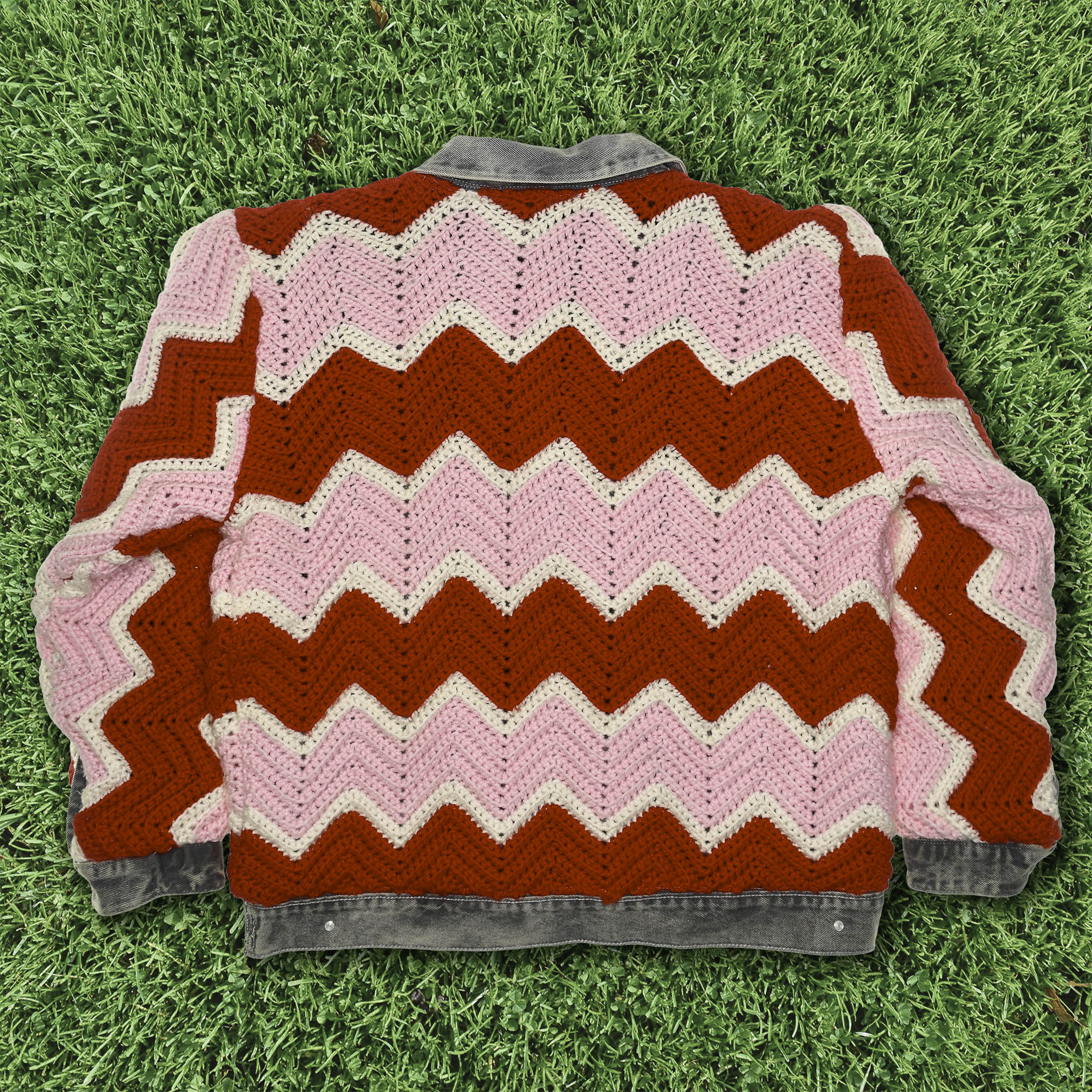 Valentine's Reversible Crochet Denim Jacket