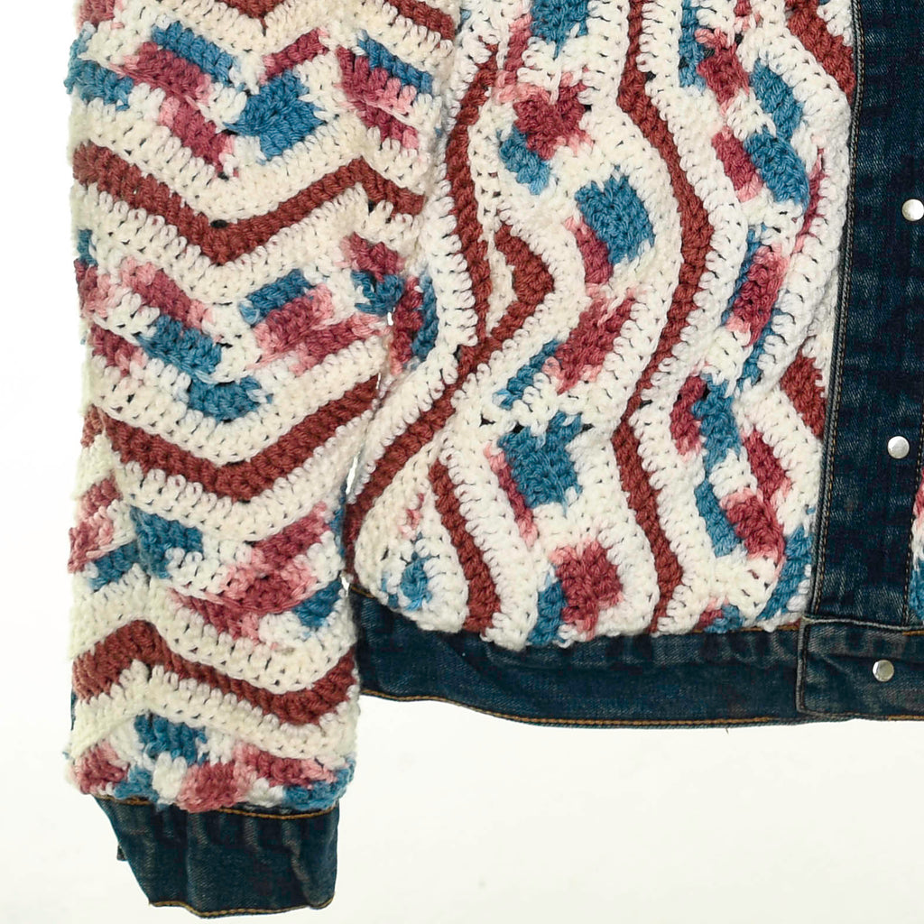 Crochet Reversible Jean Jacket