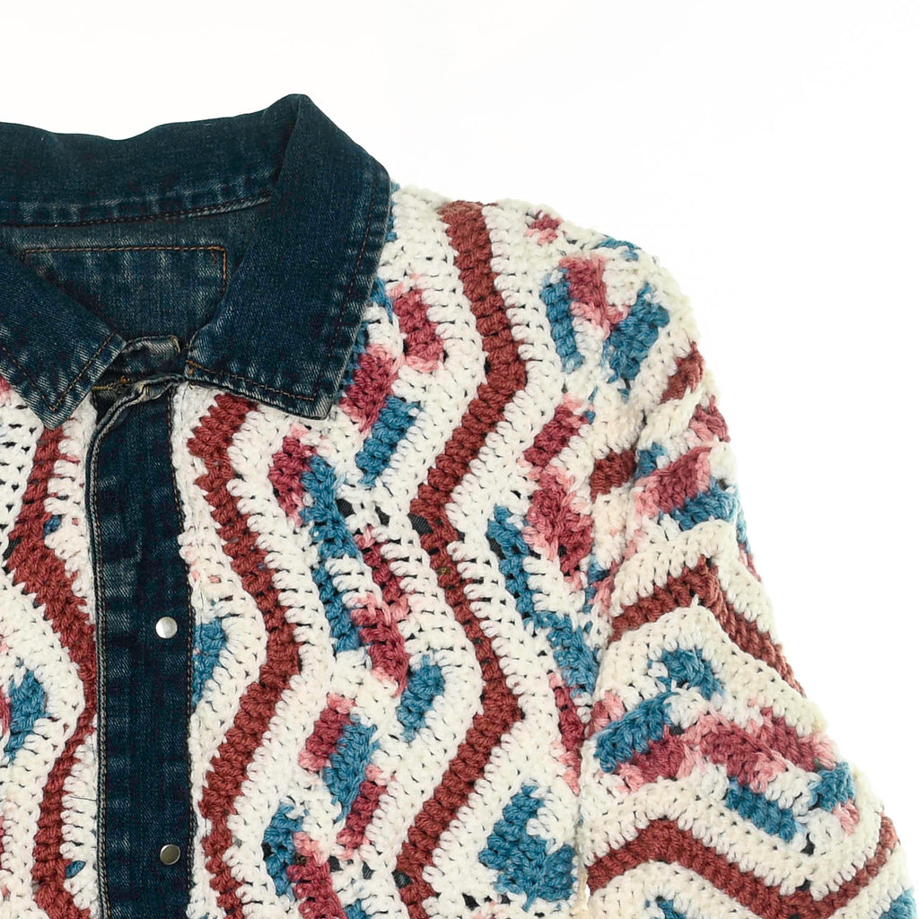 Crochet Reversible Jean Jacket