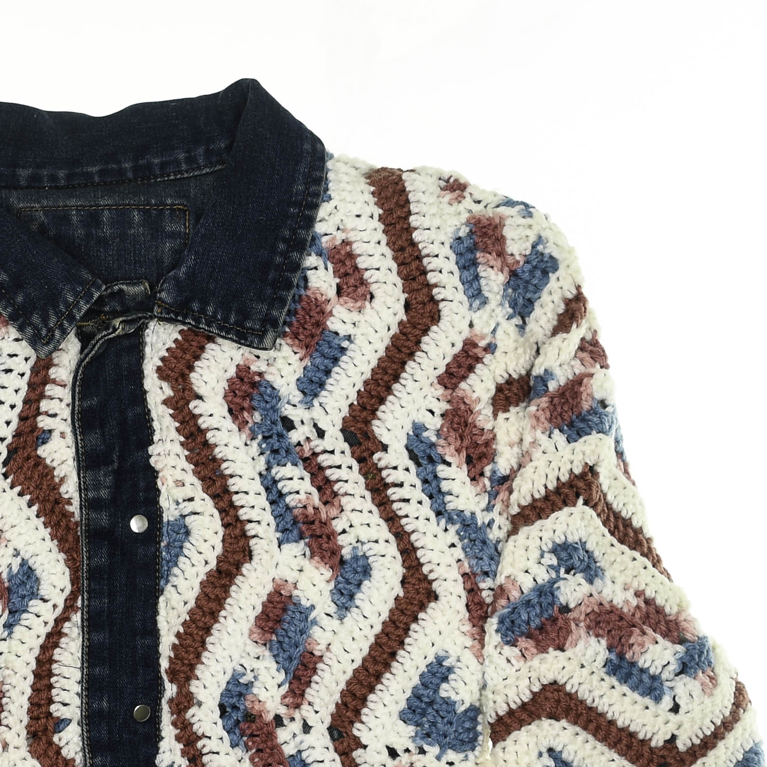 Crochet Reversible Jean Jacket