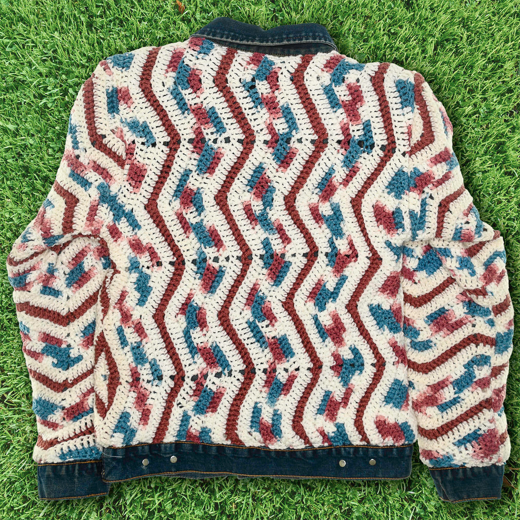 Crochet Reversible Jean Jacket