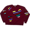 Maroon Crochet Amoeba Pullover