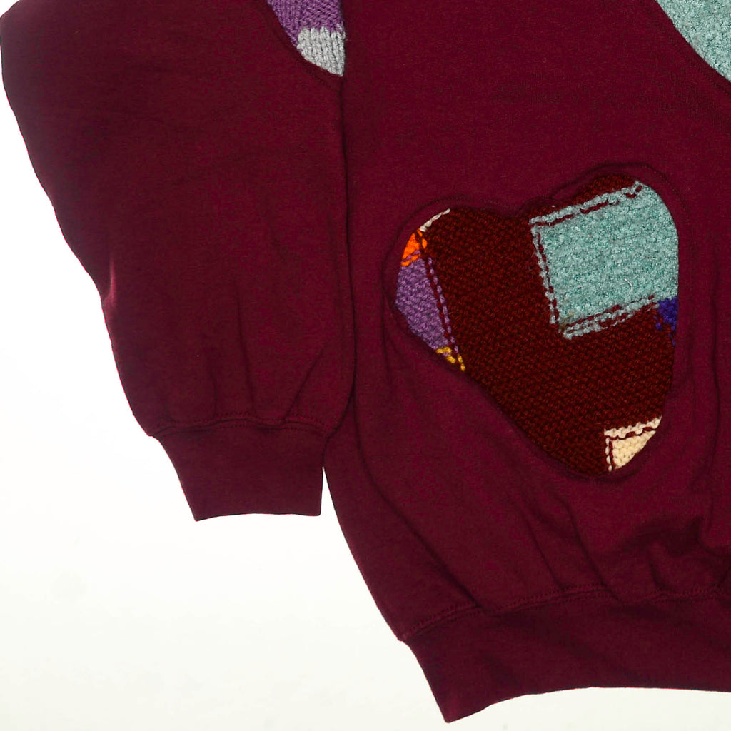 Maroon Crochet Amoeba Pullover
