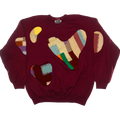 Maroon Crochet Amoeba Pullover