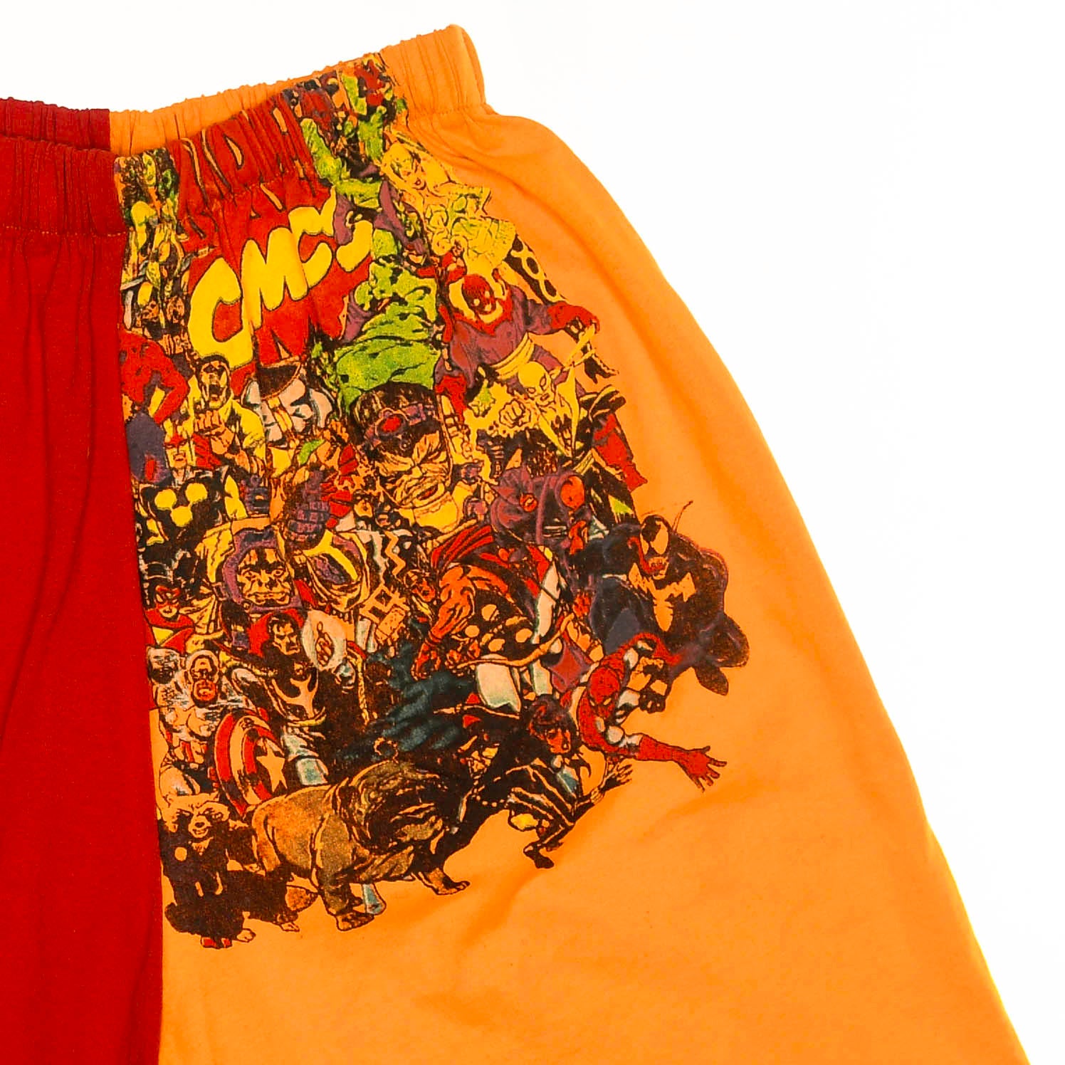Marvel Comics Vintage Tee Colorblock Shorts