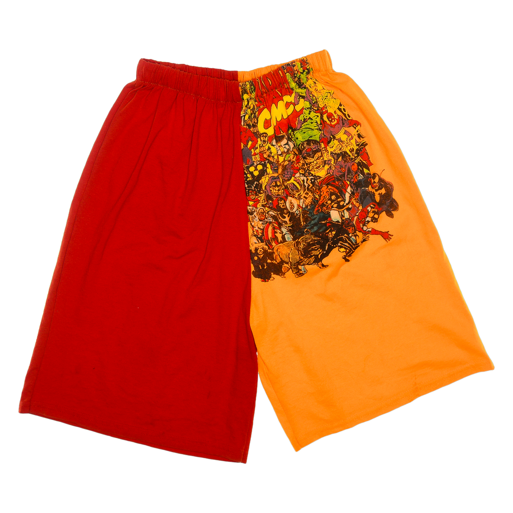 Marvel Comics Vintage Tee Colorblock Shorts