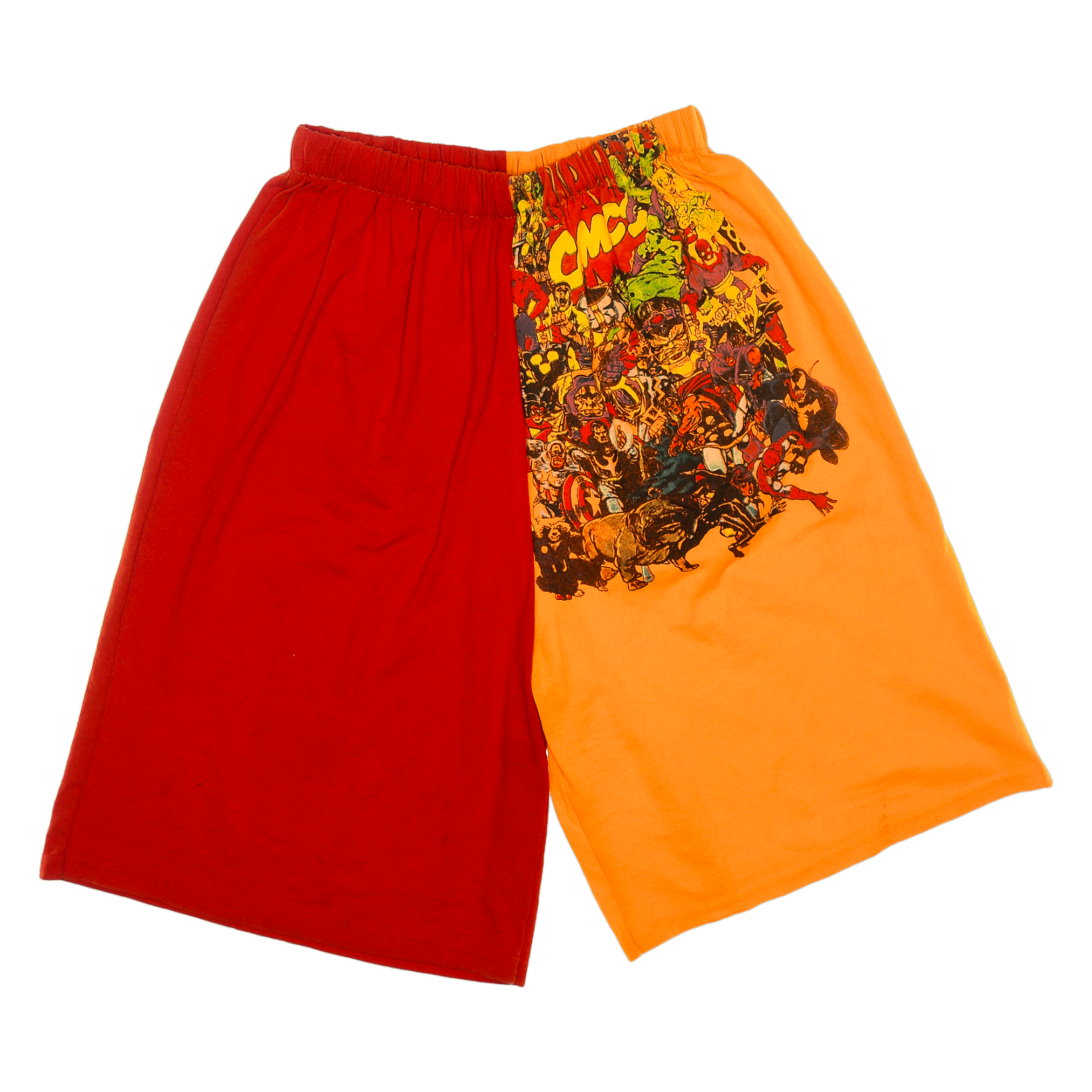 Marvel Comics Vintage Tee Colorblock Shorts