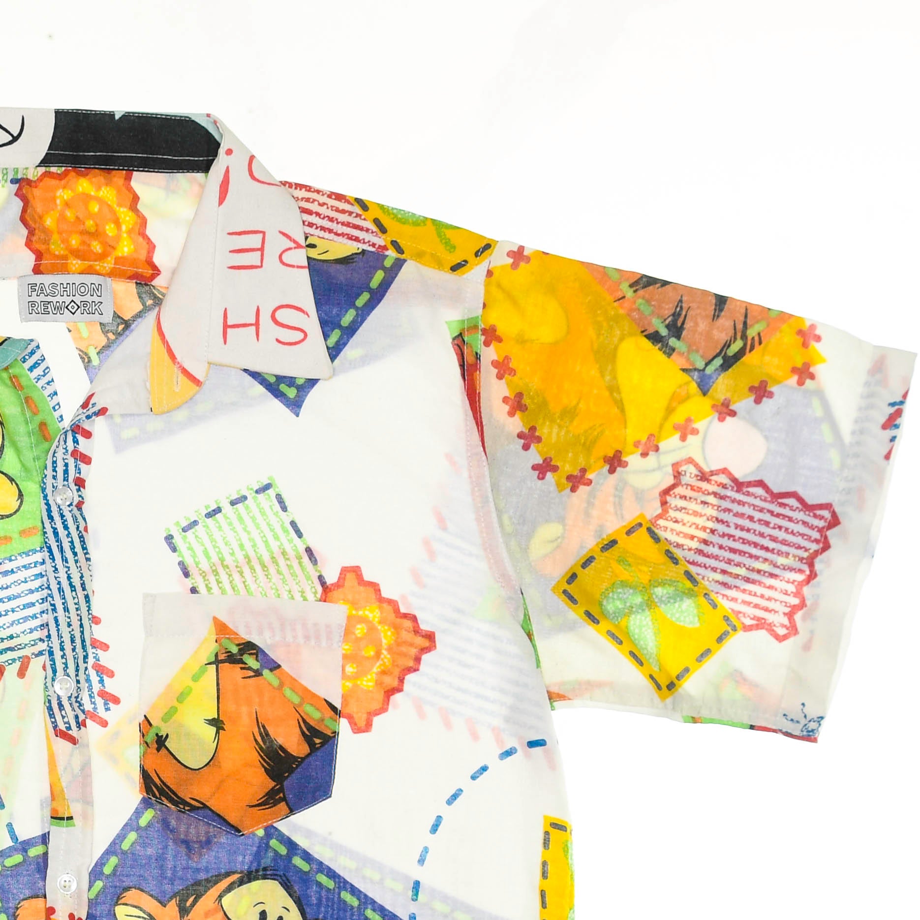 Winnie the Pooh Patchwork Bedsheet Button Up