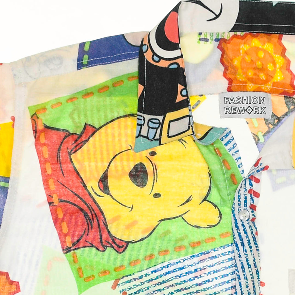 Winnie the Pooh Patchwork Bedsheet Button Up
