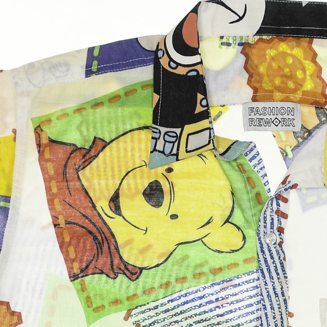 Winnie the Pooh Patchwork Bedsheet Button Up