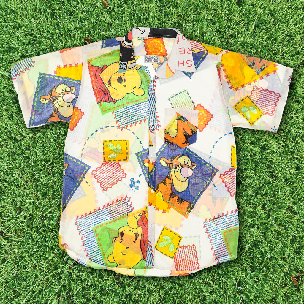Winnie the Pooh Patchwork Bedsheet Button Up