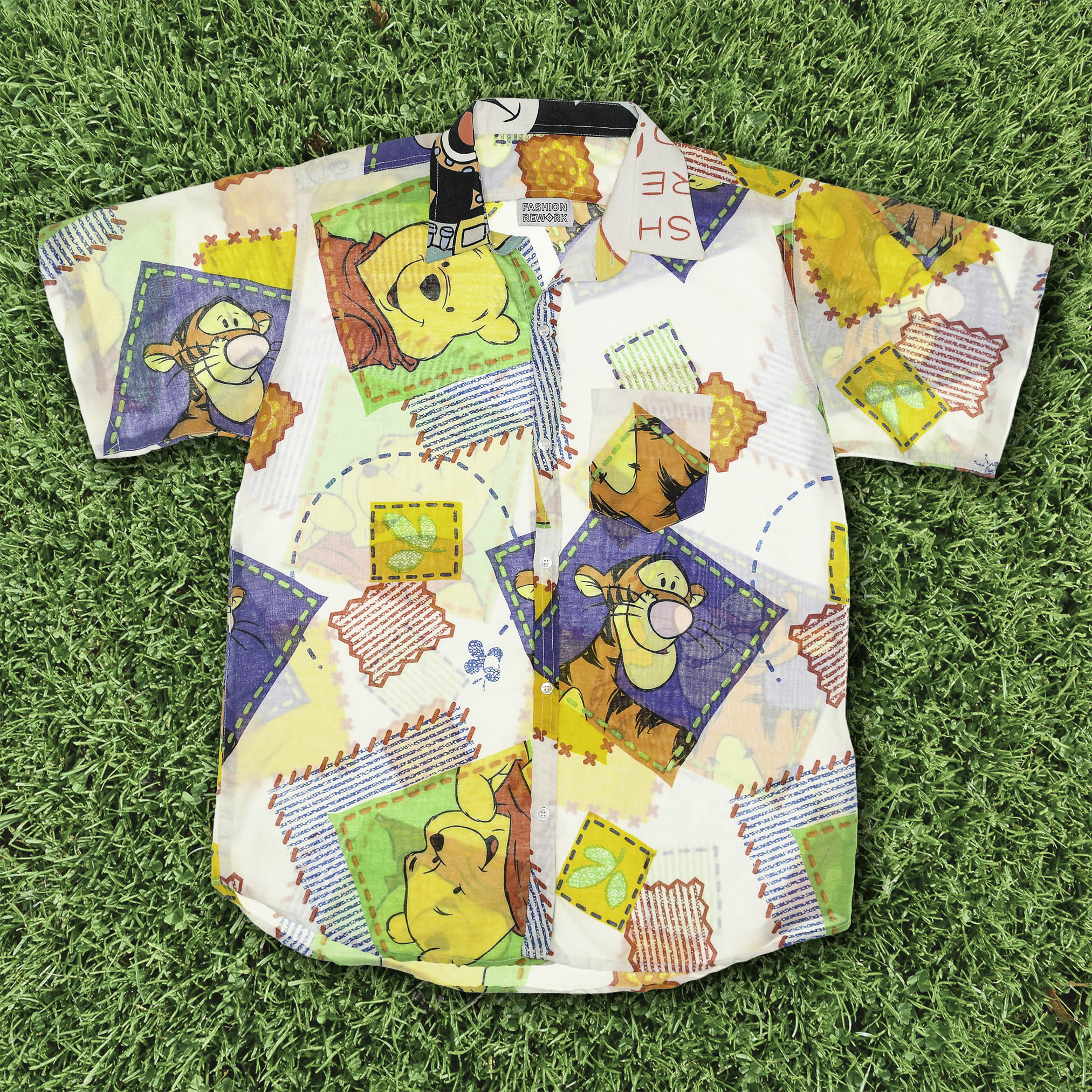 Winnie the Pooh Patchwork Bedsheet Button Up