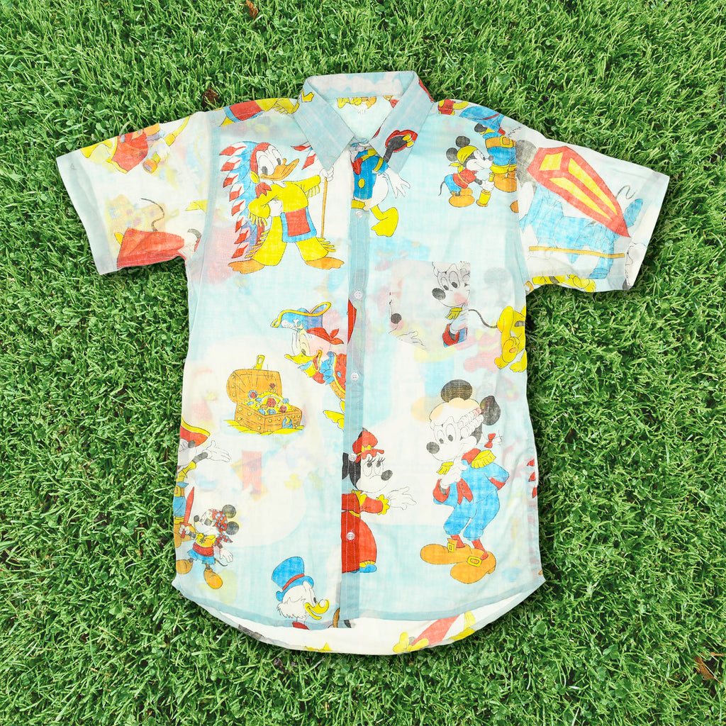 Mickey Mouse Cartoon Bedsheet Button Up
