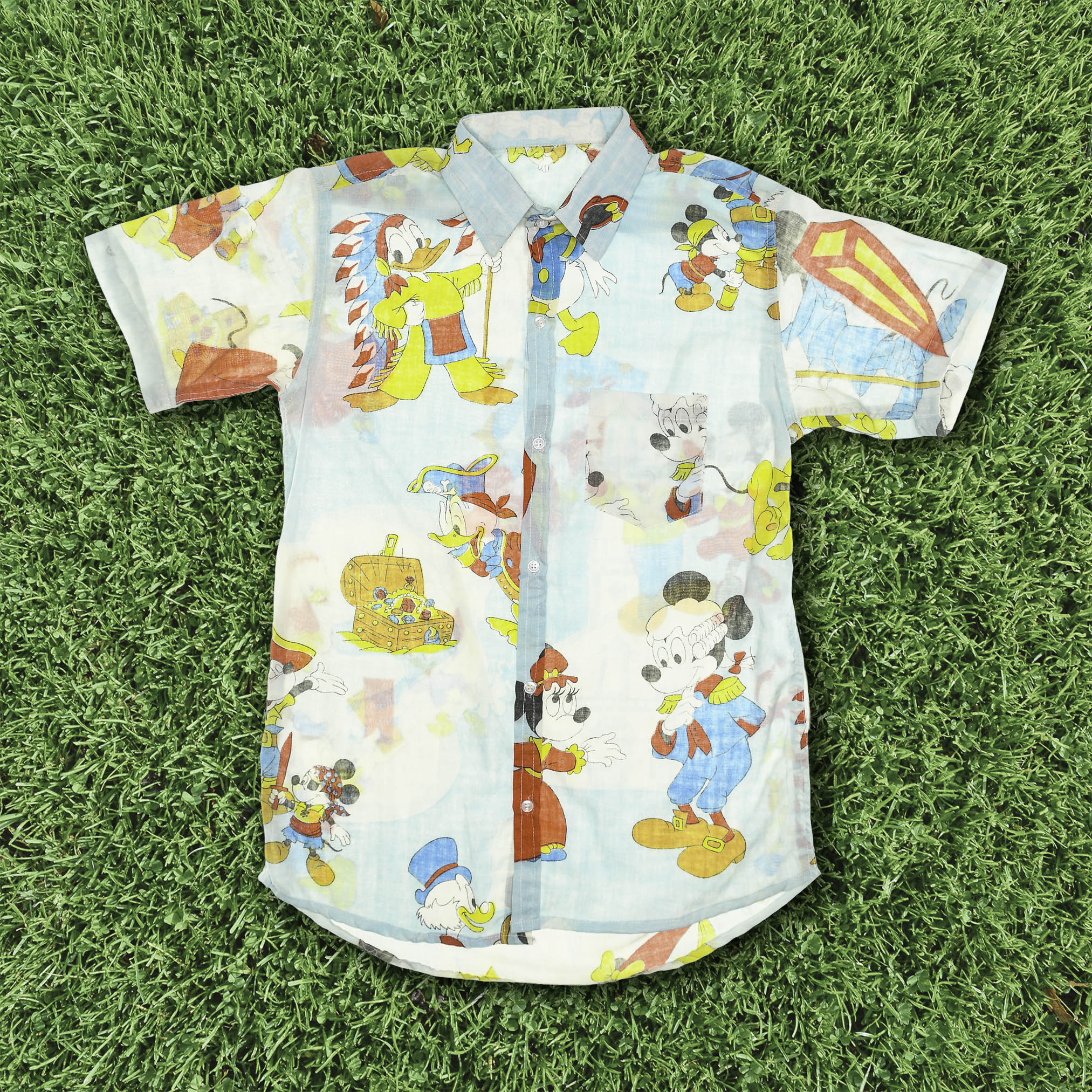 Mickey Mouse Cartoon Bedsheet Button Up