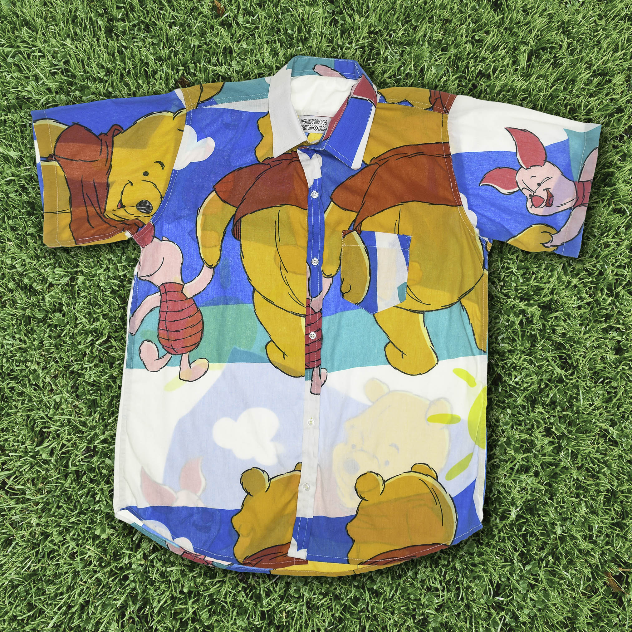 Winne the Pooh & Piglet Bedsheet Button Up