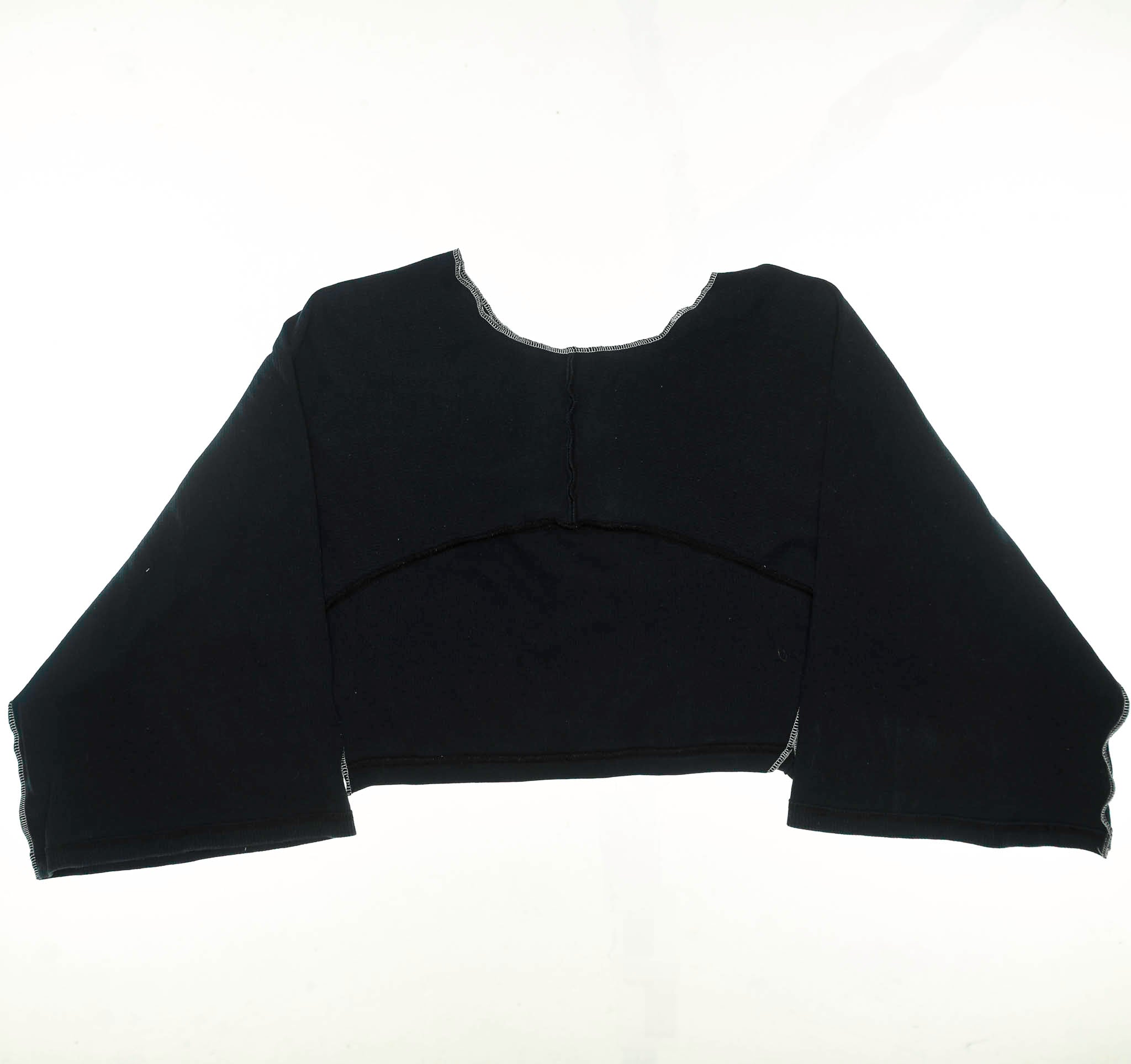 Navy Ribbed Reversible Crop Top