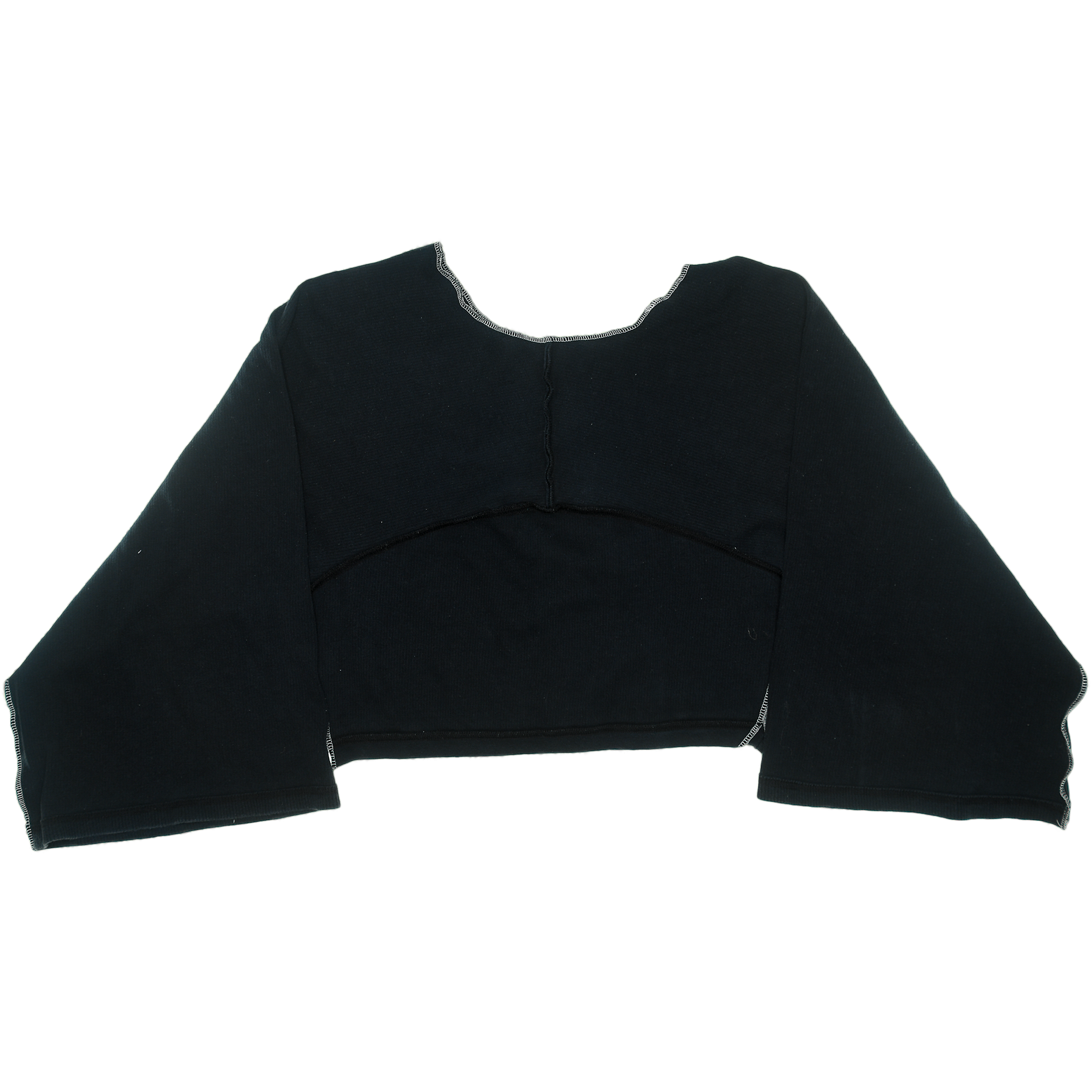 Navy Ribbed Reversible Crop Top