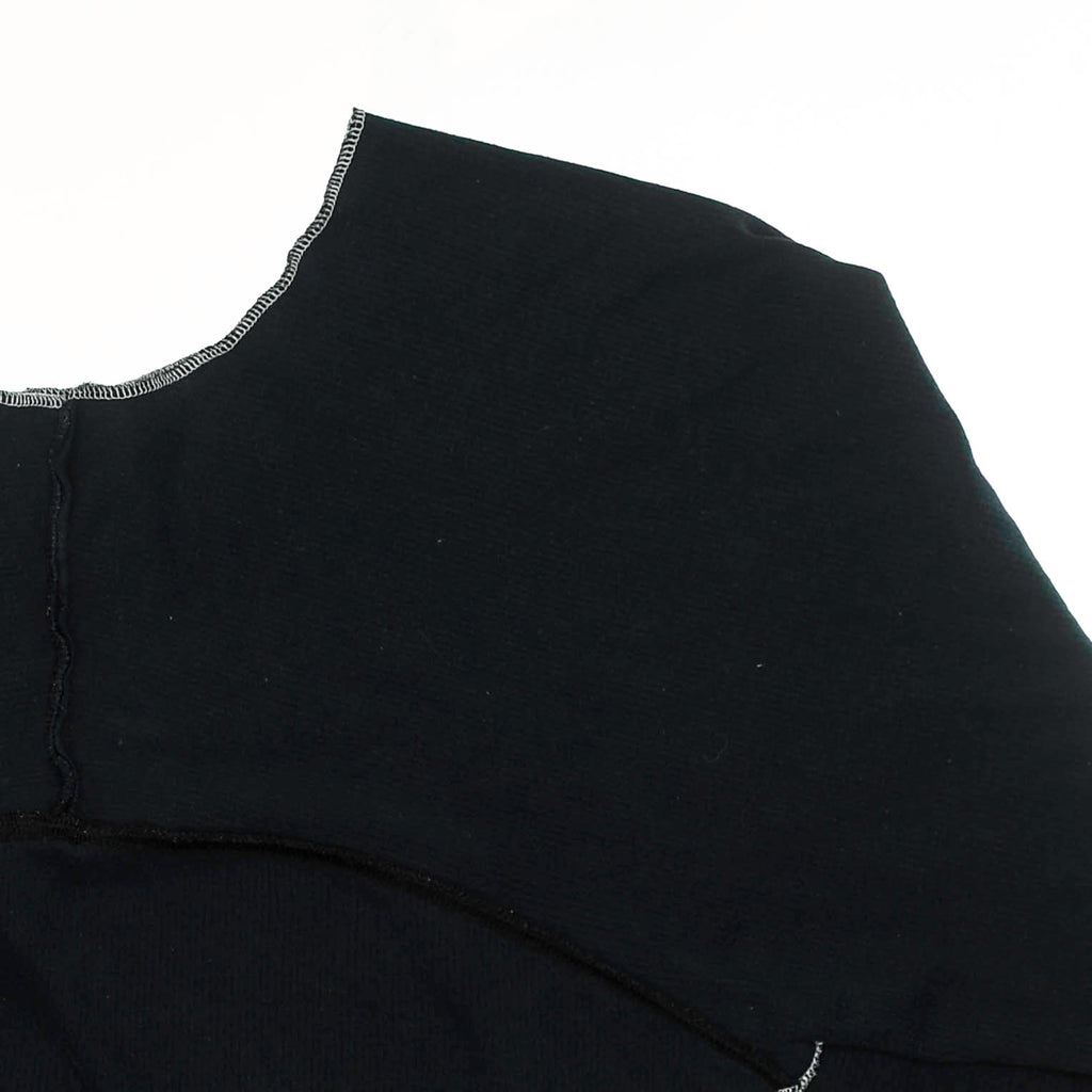 Navy Ribbed Reversible Crop Top