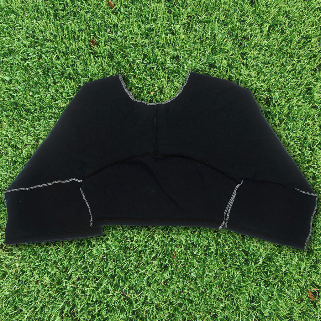 Navy Ribbed Reversible Crop Top