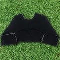 Navy Ribbed Reversible Crop Top