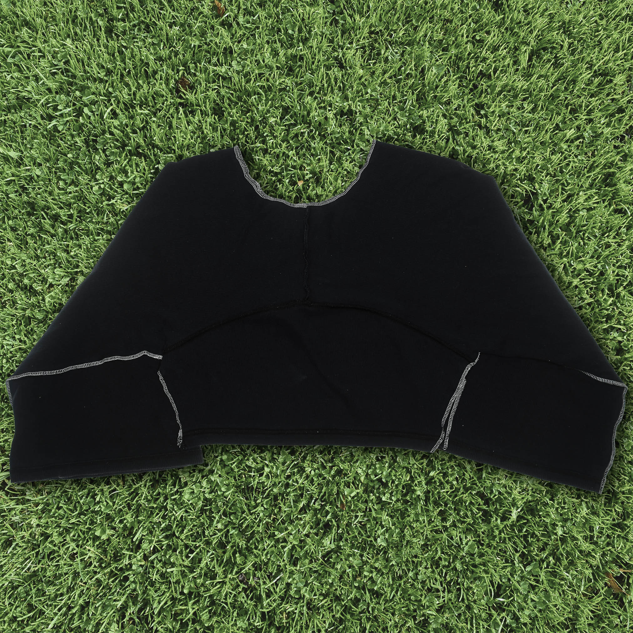 Navy Ribbed Reversible Crop Top