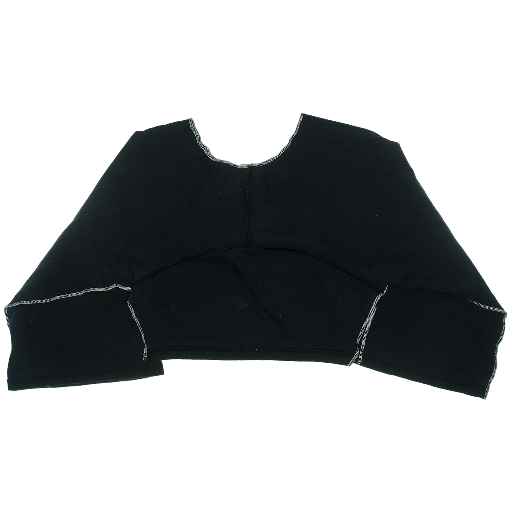 Navy Ribbed Reversible Crop Top