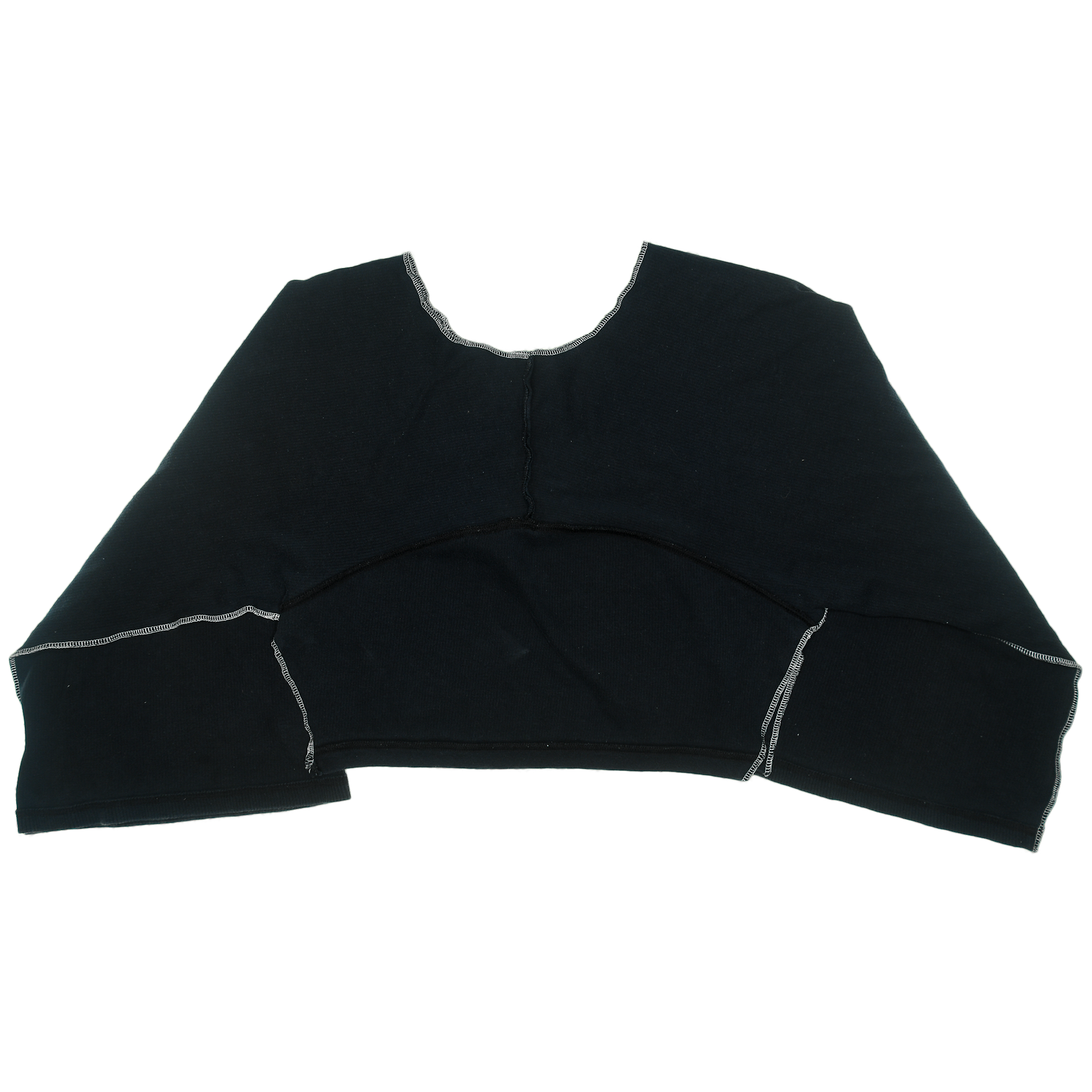 Navy Ribbed Reversible Crop Top