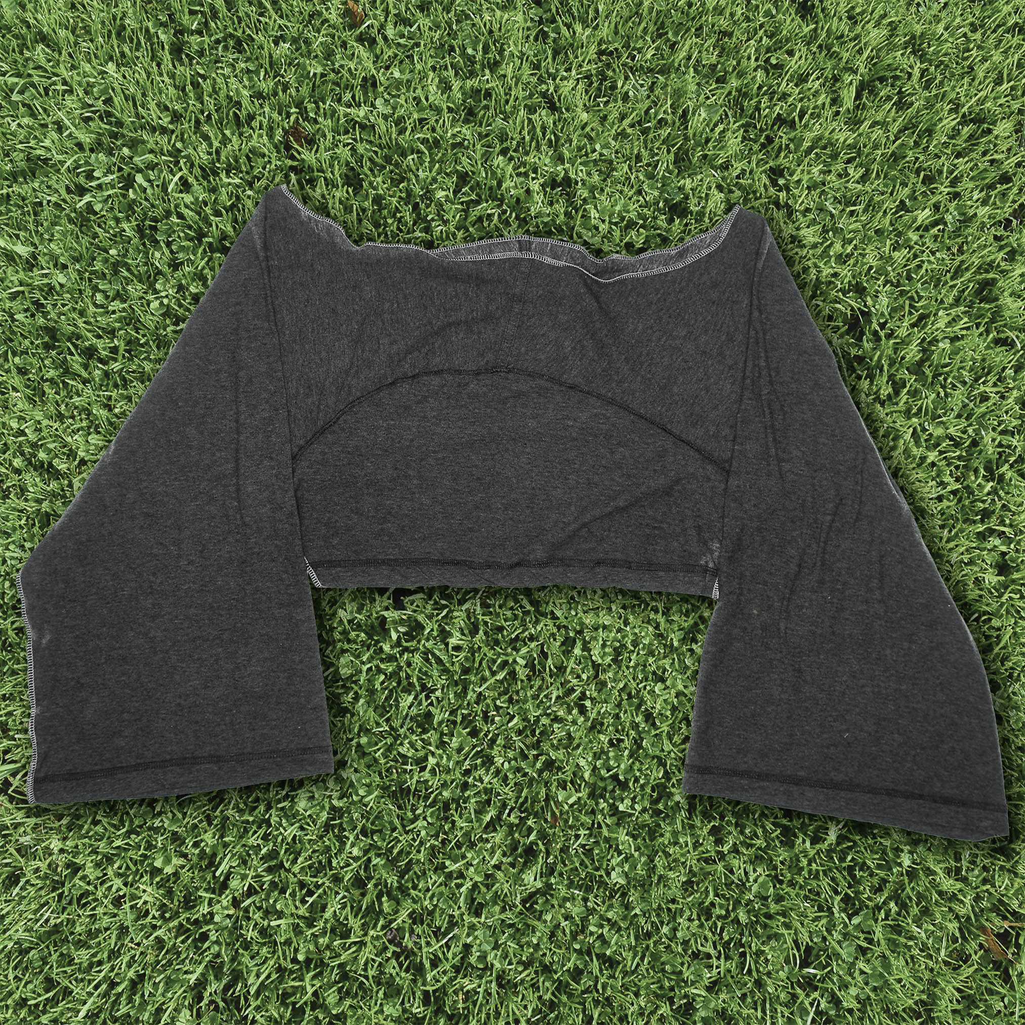 Gray Reversible Crop Top
