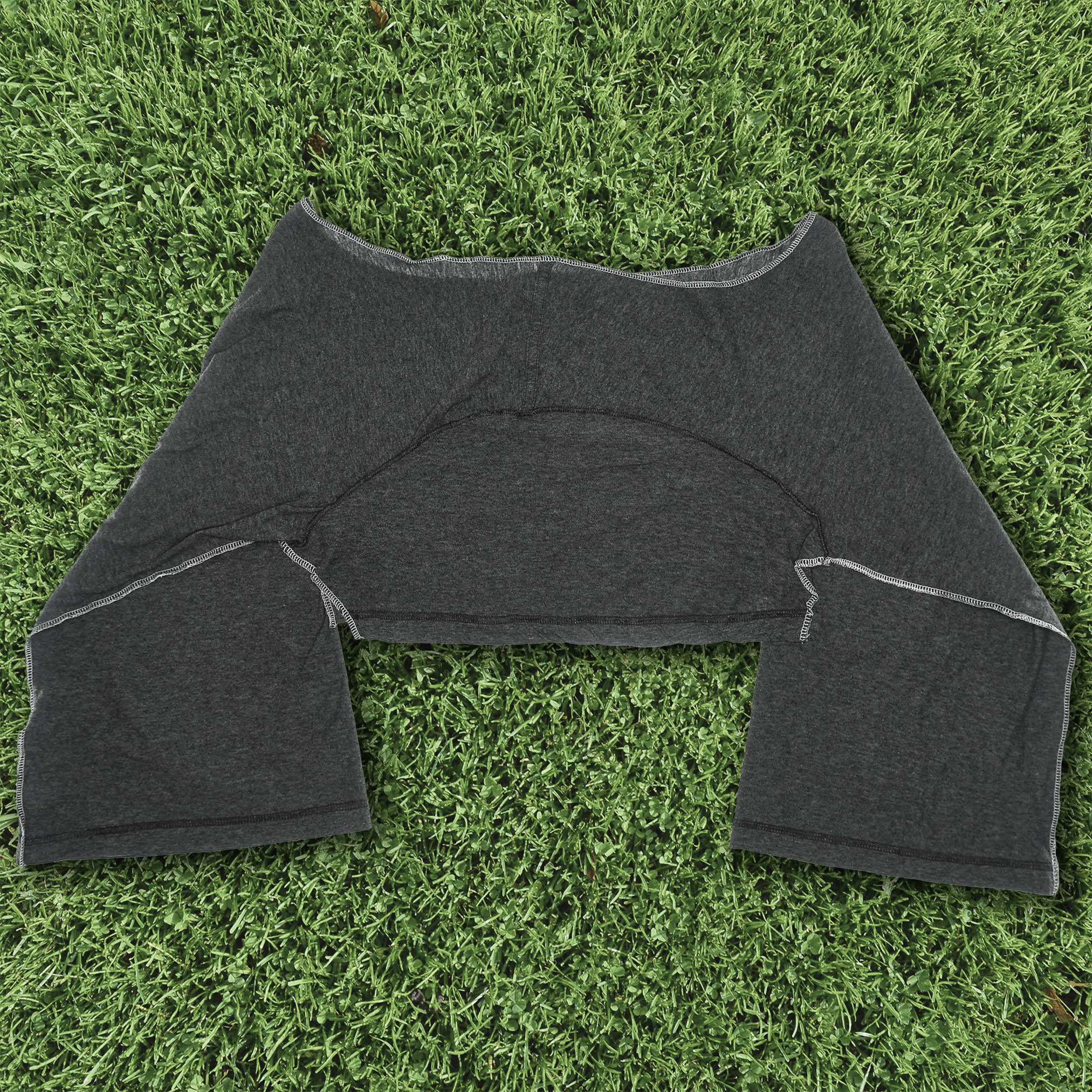 Gray Reversible Crop Top