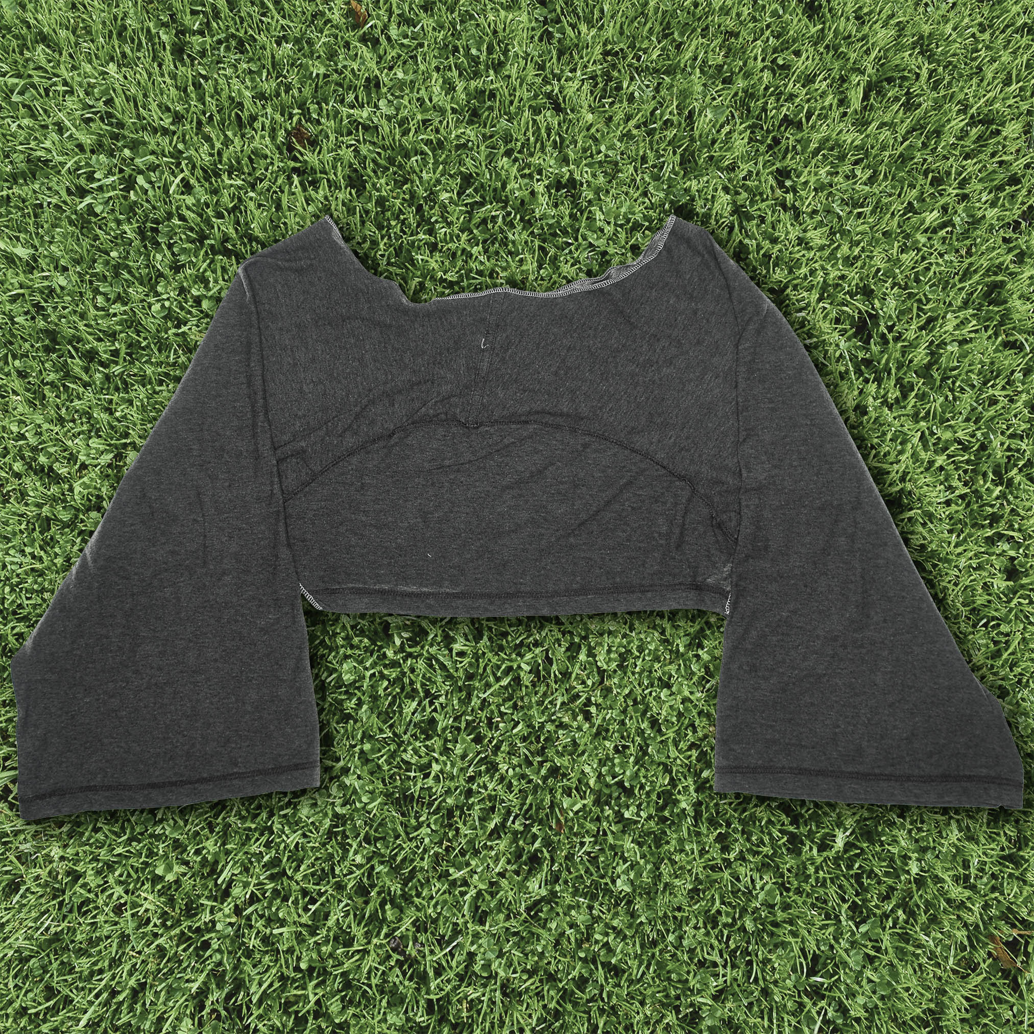 Gray Reversible Crop Top