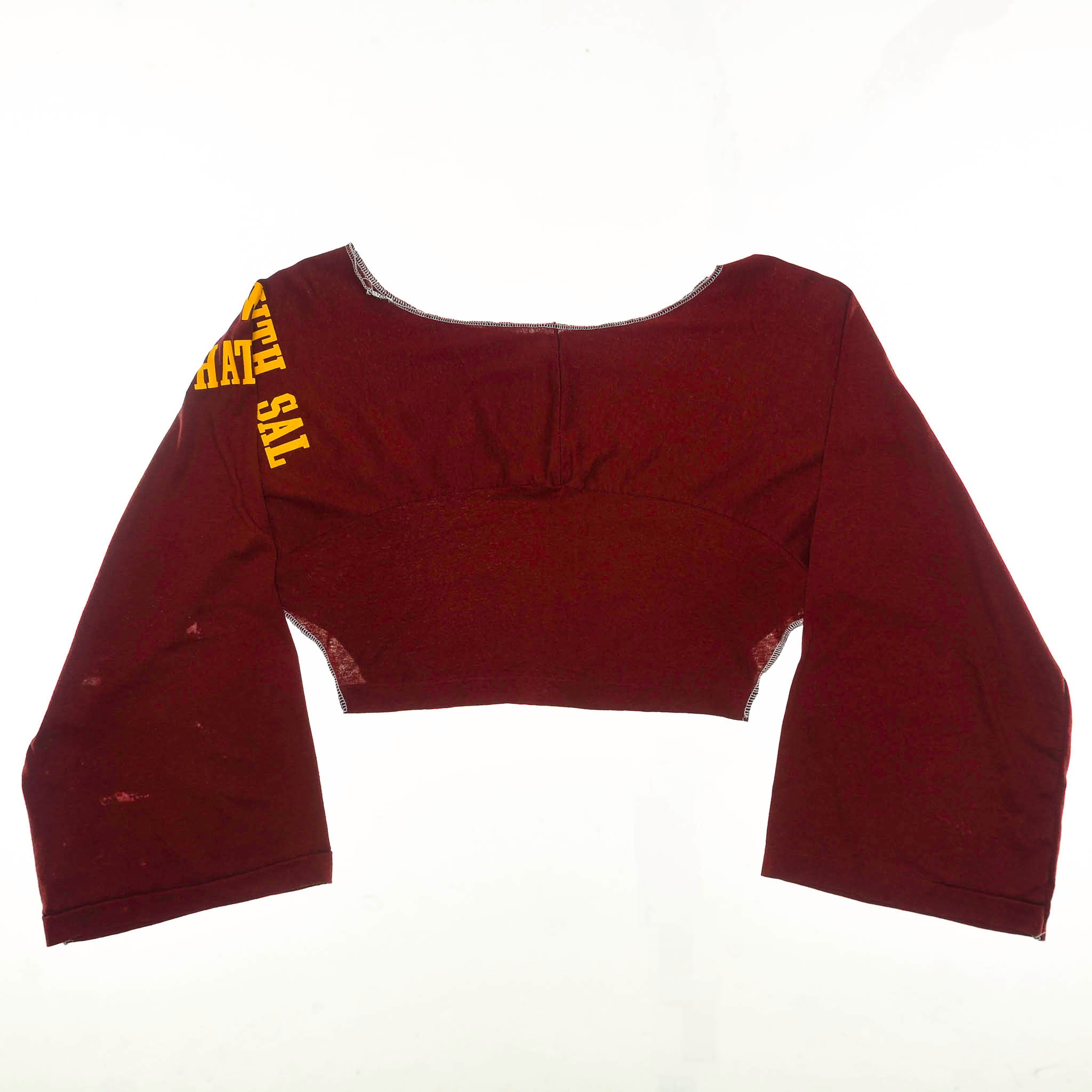 Maroon Reversible Crop Top